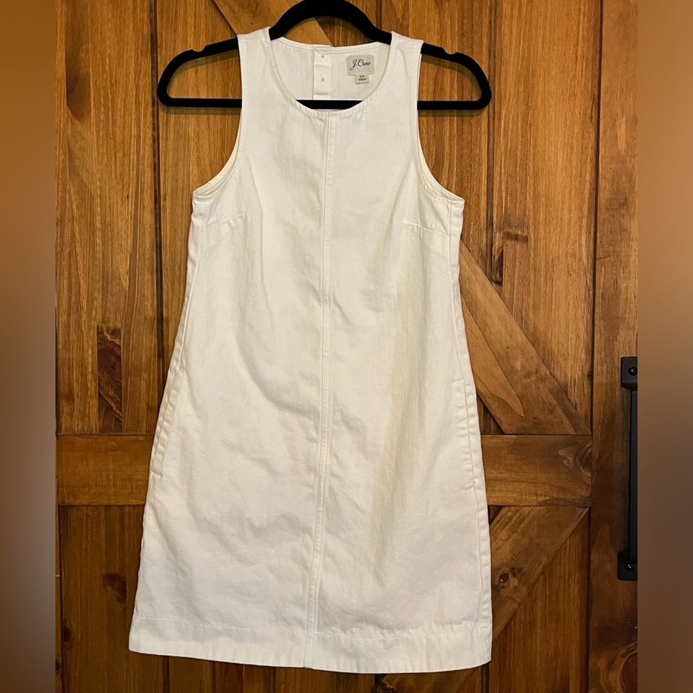 J. Crew White Sleeveless Shift Dress - Minimal A-Line